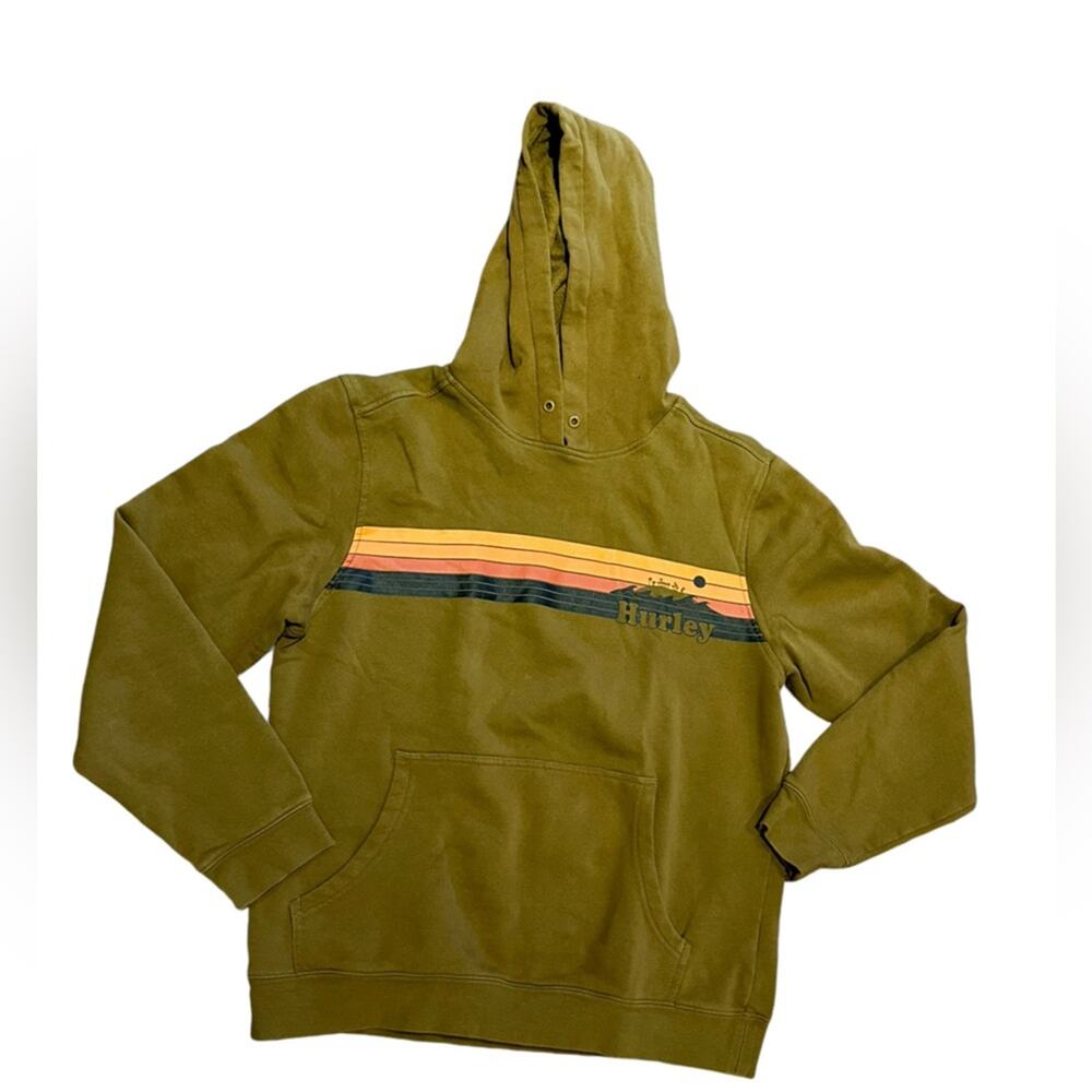 Hurley Adult Small Golden Green Logo Hoodie